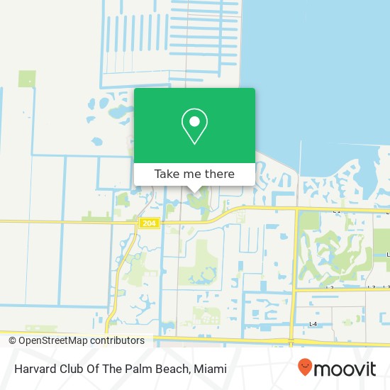 Harvard Club Of The Palm Beach map