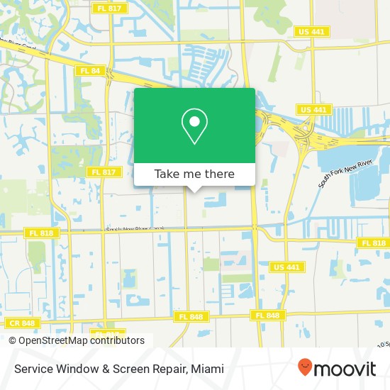 Mapa de Service Window & Screen Repair