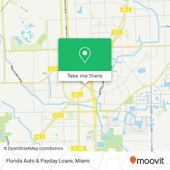 Florida Auto & Payday Loans map
