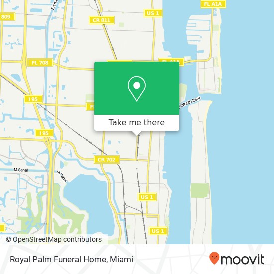 Royal Palm Funeral Home map