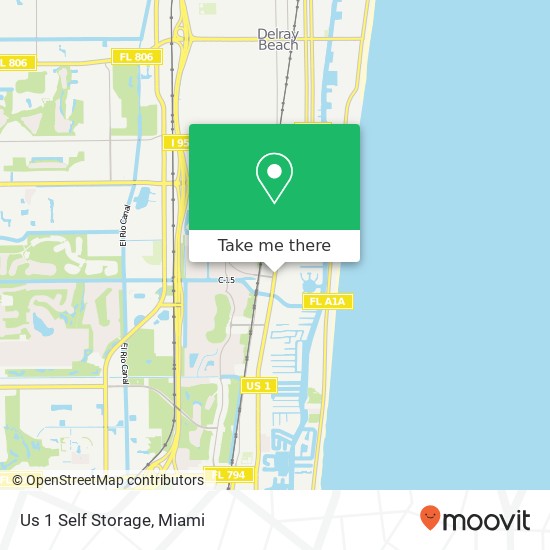 Us 1 Self Storage map