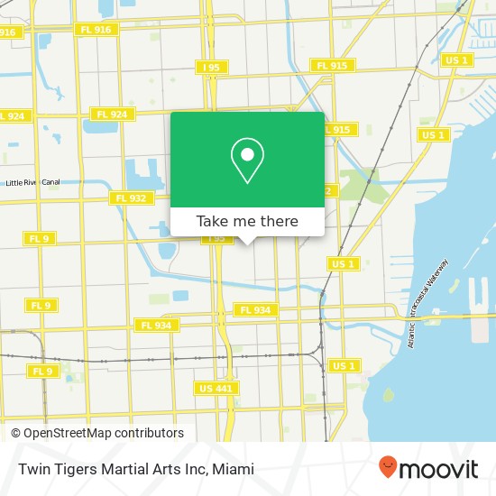Mapa de Twin Tigers Martial Arts Inc