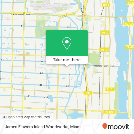 Mapa de James Flowers Island Woodworks