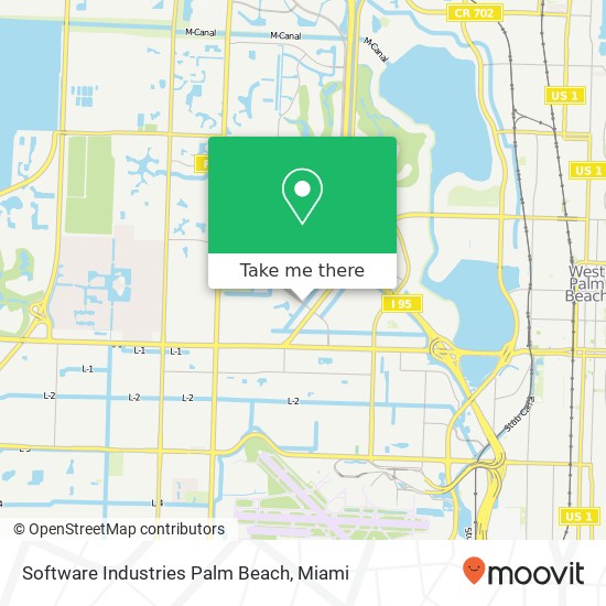 Software Industries Palm Beach map