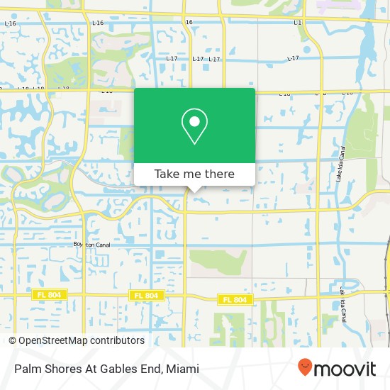 Mapa de Palm Shores At Gables End