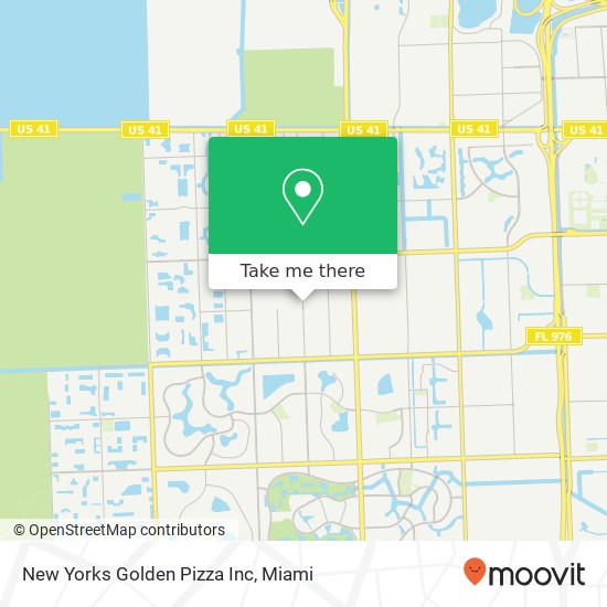 Mapa de New Yorks Golden Pizza Inc