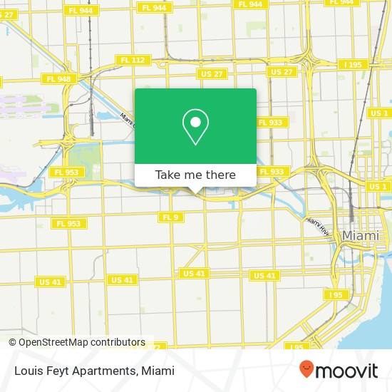 Louis Feyt Apartments map