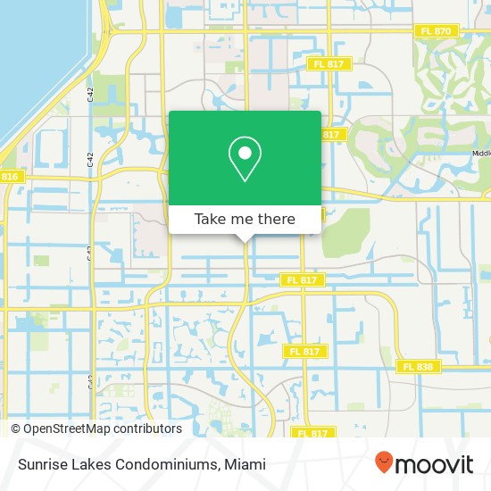 Sunrise Lakes Condominiums map