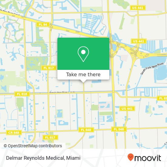 Delmar Reynolds Medical map