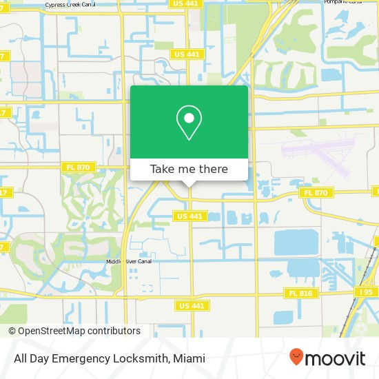 All Day Emergency Locksmith map