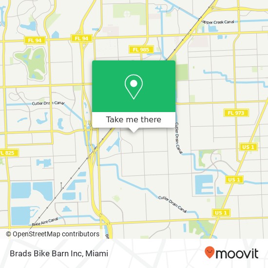Mapa de Brads Bike Barn Inc