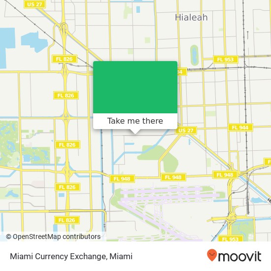 Mapa de Miami Currency Exchange