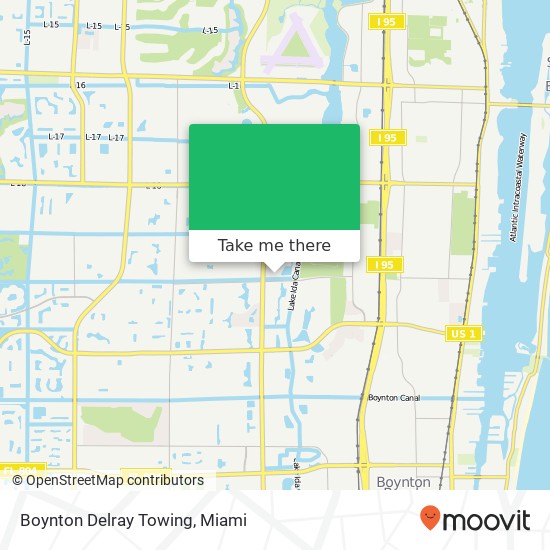 Boynton Delray Towing map