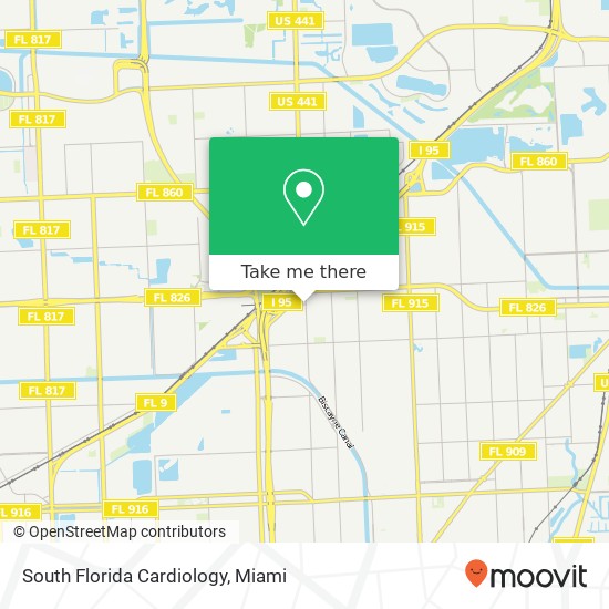 South Florida Cardiology map
