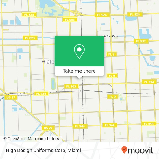 High Design Uniforms Corp map