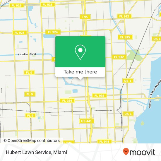 Hubert Lawn Service map