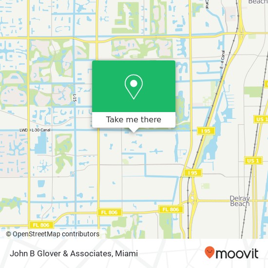 John B Glover & Associates map
