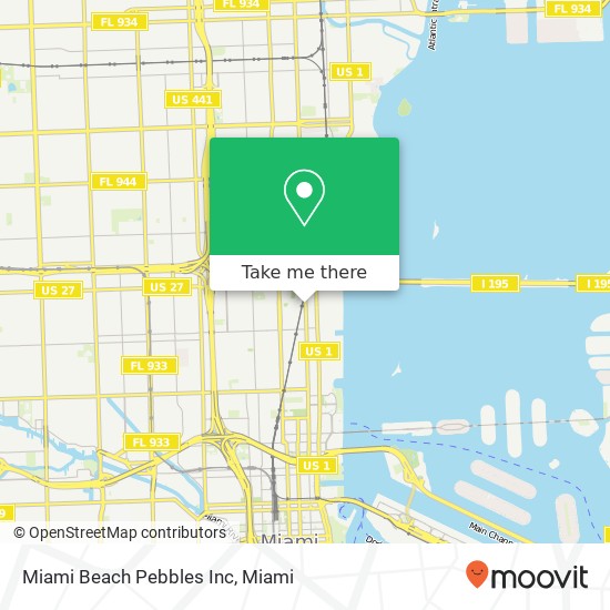 Mapa de Miami Beach Pebbles Inc