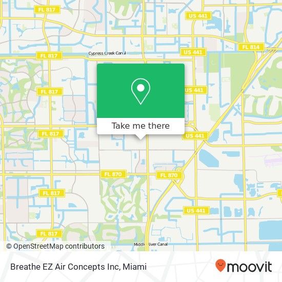 Mapa de Breathe EZ Air Concepts Inc