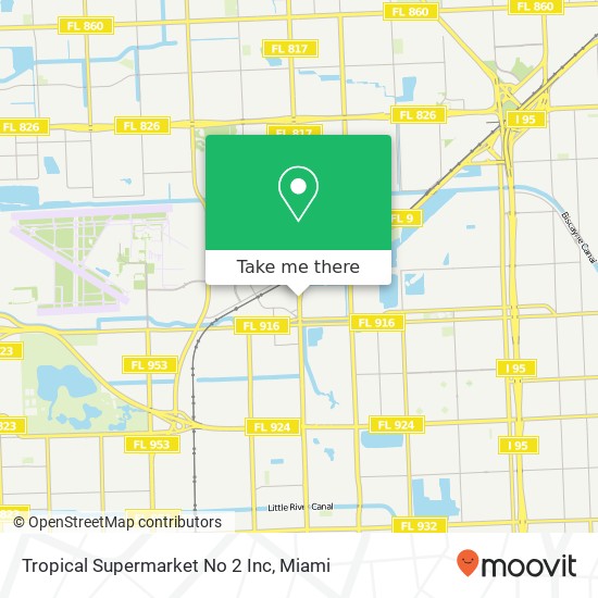 Mapa de Tropical Supermarket No 2 Inc