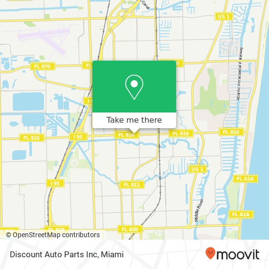 Mapa de Discount Auto Parts Inc