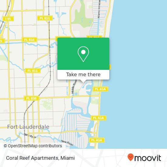 Coral Reef Apartments map