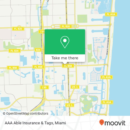 Mapa de AAA Able Insurance & Tags