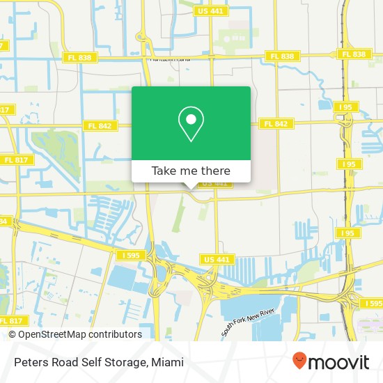 Peters Road Self Storage map