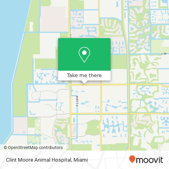 Mapa de Clint Moore Animal Hospital