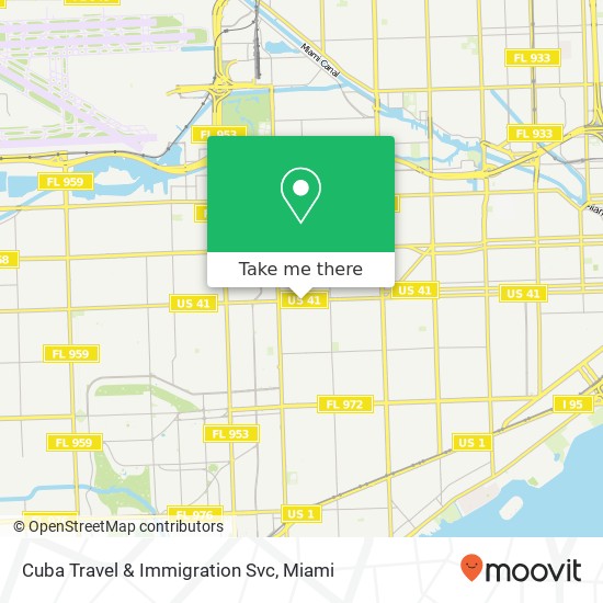 Mapa de Cuba Travel & Immigration Svc