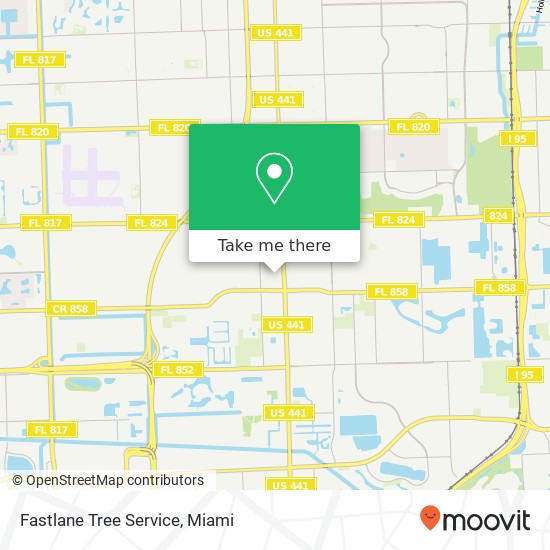 Mapa de Fastlane Tree Service