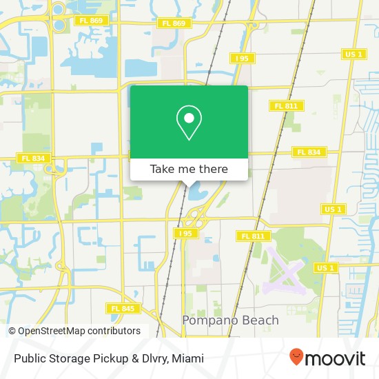 Public Storage Pickup & Dlvry map