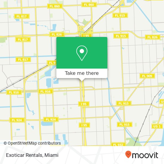 Exoticar Rentals map