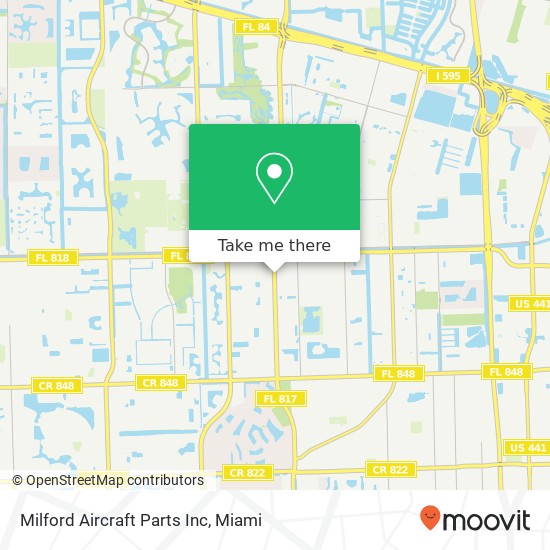 Milford Aircraft Parts Inc map