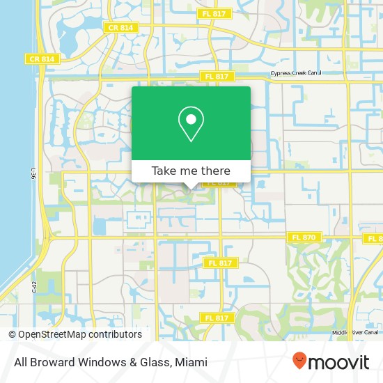 All Broward Windows & Glass map