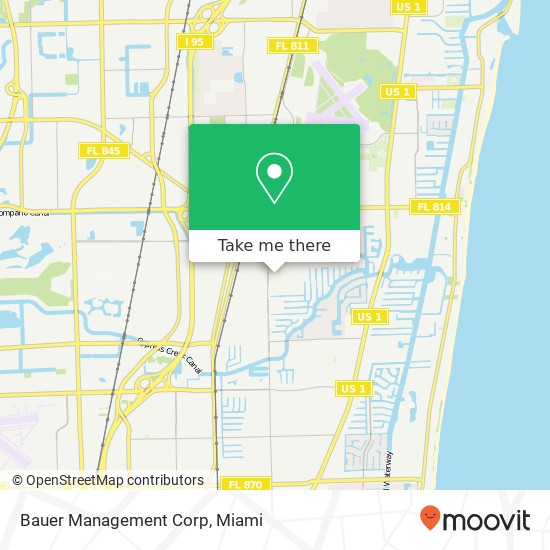 Bauer Management Corp map