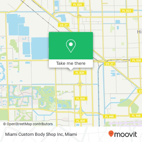 Miami Custom Body Shop Inc map