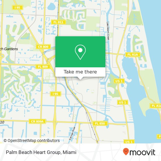 Mapa de Palm Beach Heart Group