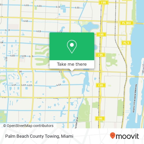 Mapa de Palm Beach County Towing