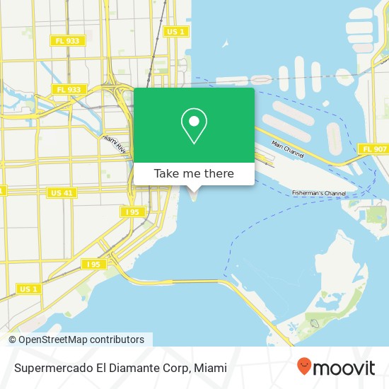 Supermercado El Diamante Corp map