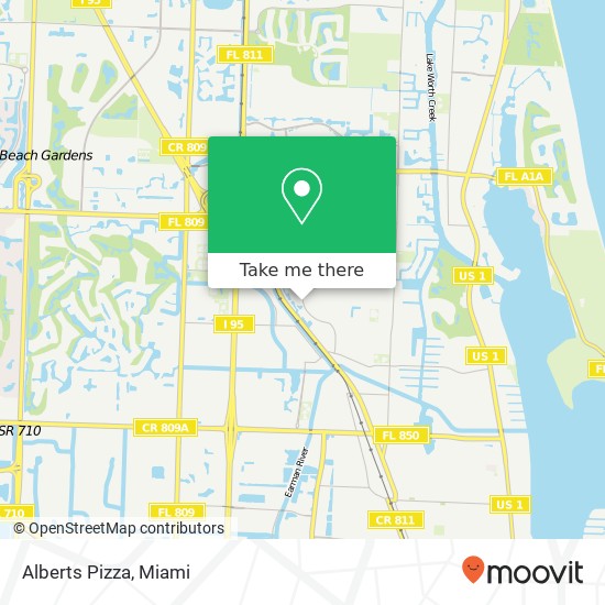 Alberts Pizza map