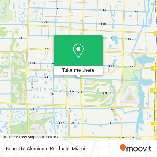 Bennett's Aluminum Products map