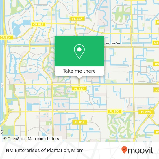 NM Enterprises of Plantation map