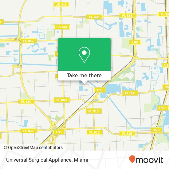 Mapa de Universal Surgical Appliance