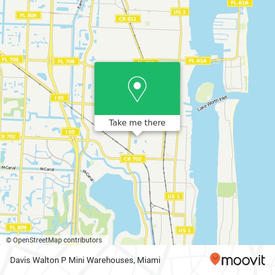 Mapa de Davis Walton P Mini Warehouses