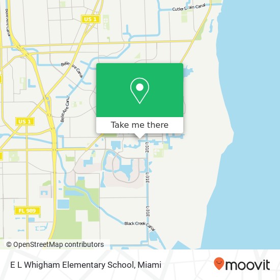 E L Whigham Elementary School map