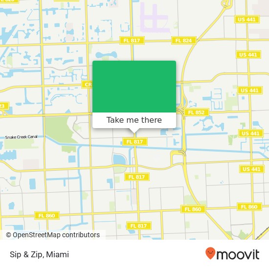 Mapa de Sip & Zip