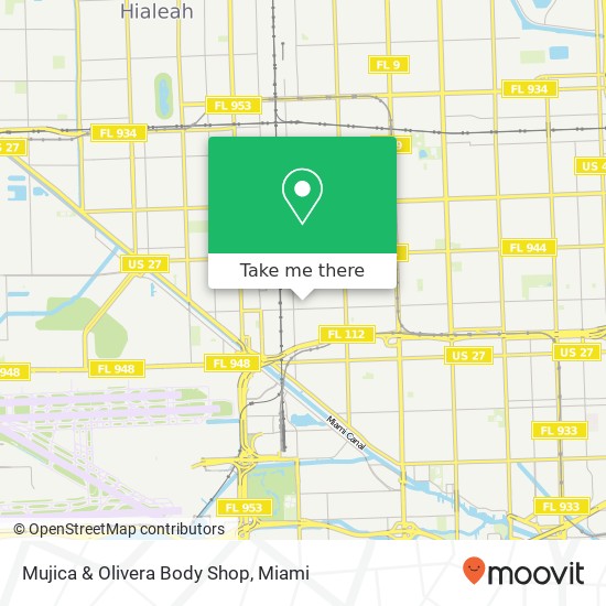 Mujica & Olivera Body Shop map
