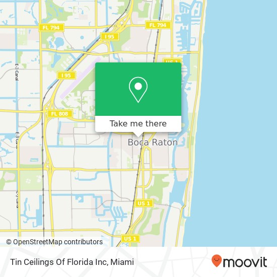 Mapa de Tin Ceilings Of Florida Inc