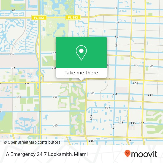 A Emergency 24 7 Locksmith map